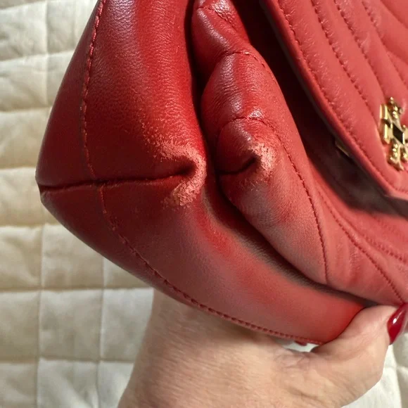 Tory Burch Kira Red Quilted Leather Bag ❤️ - Picture 10 of 15